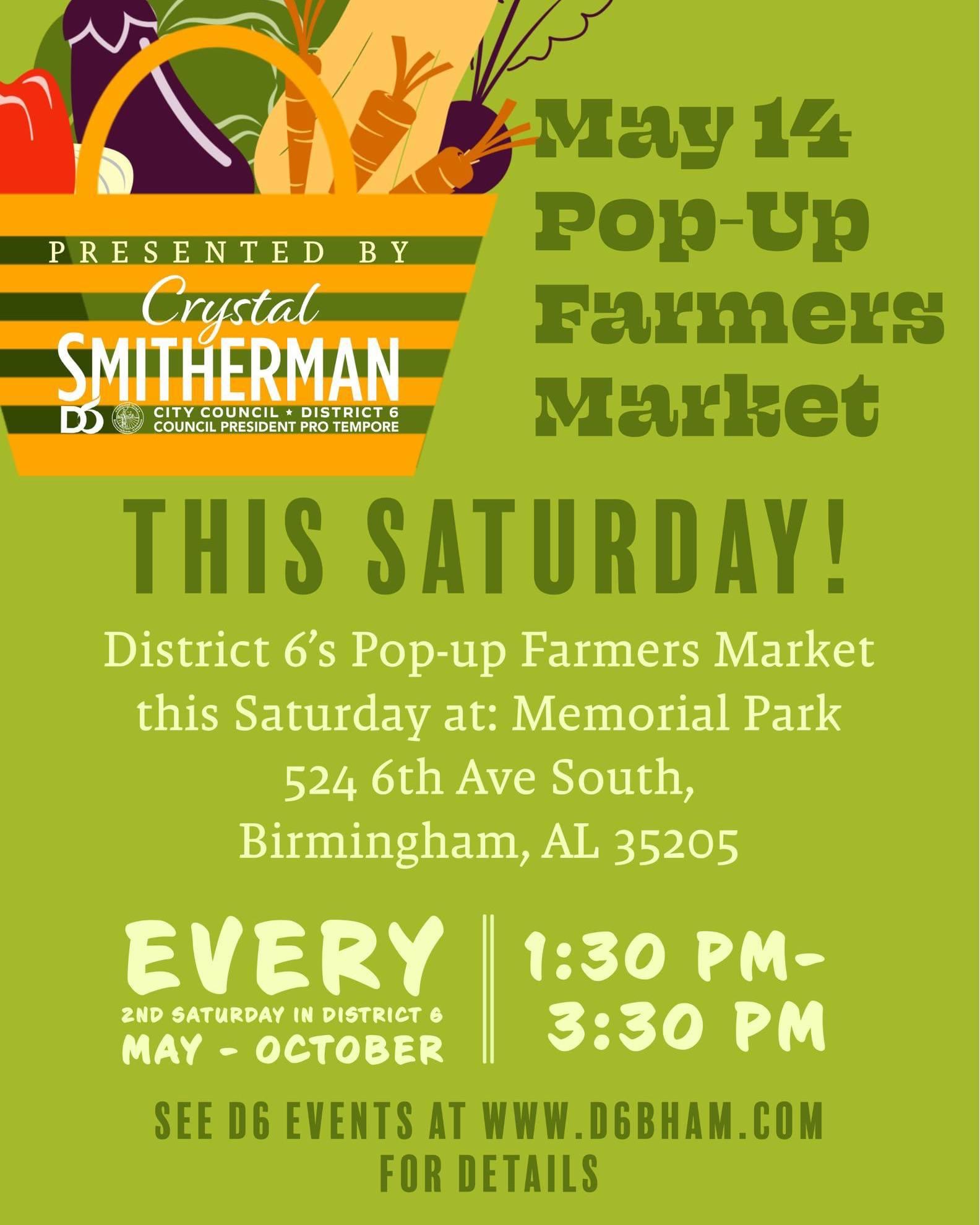 May 14 Pop-up Farmers Market