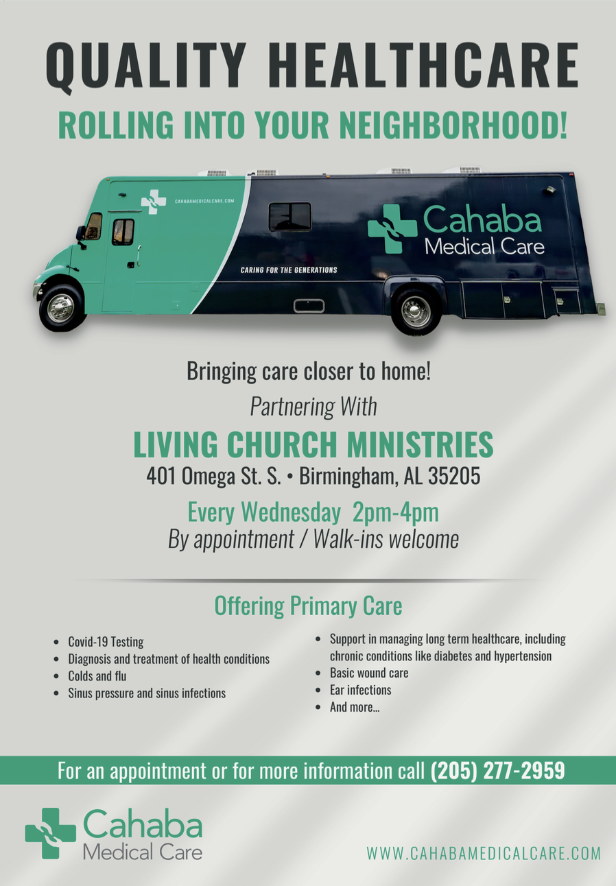 Cahaba Medical Mobile Clinic - Every Wednesday!
