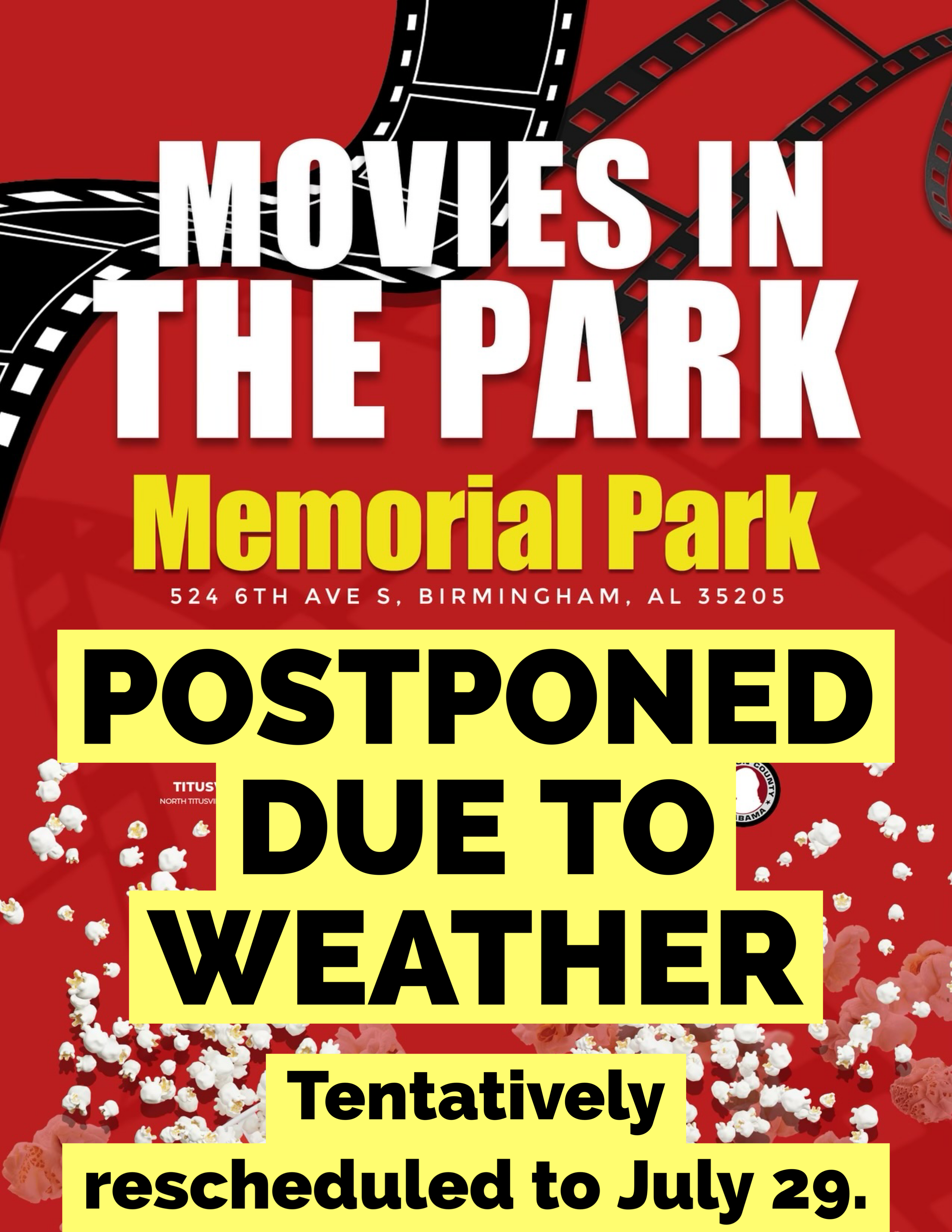 Movies in the Park-POSTPONED!