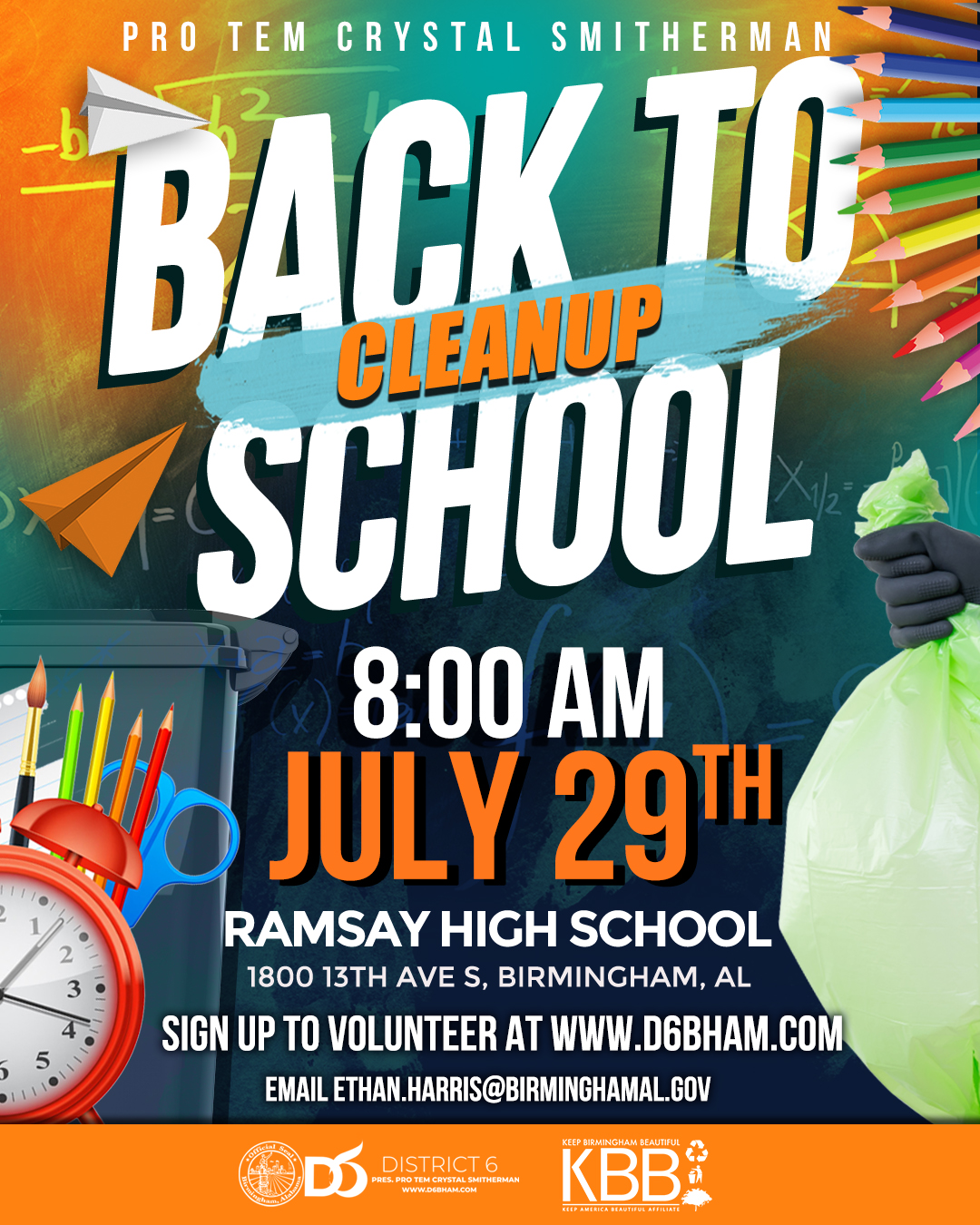 D6 Back to School Cleanup - Ramsay High School